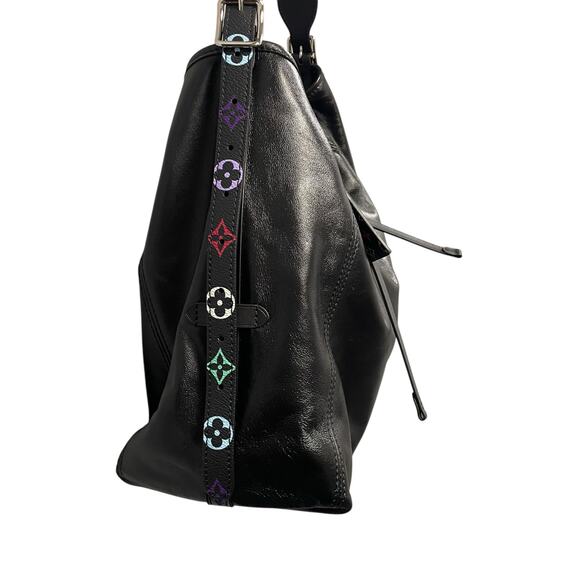 NWT Louis Vuitton x Murakami Carryall Vibe MM Noir Multicolor Handbag + Wristlet - Picture 5 of 16